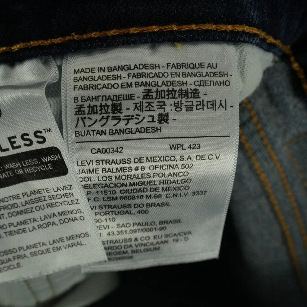 Levi's 502 Taper Jeans Mens Fits 31x28 Dark Blue Regular Taper Stretch Denim